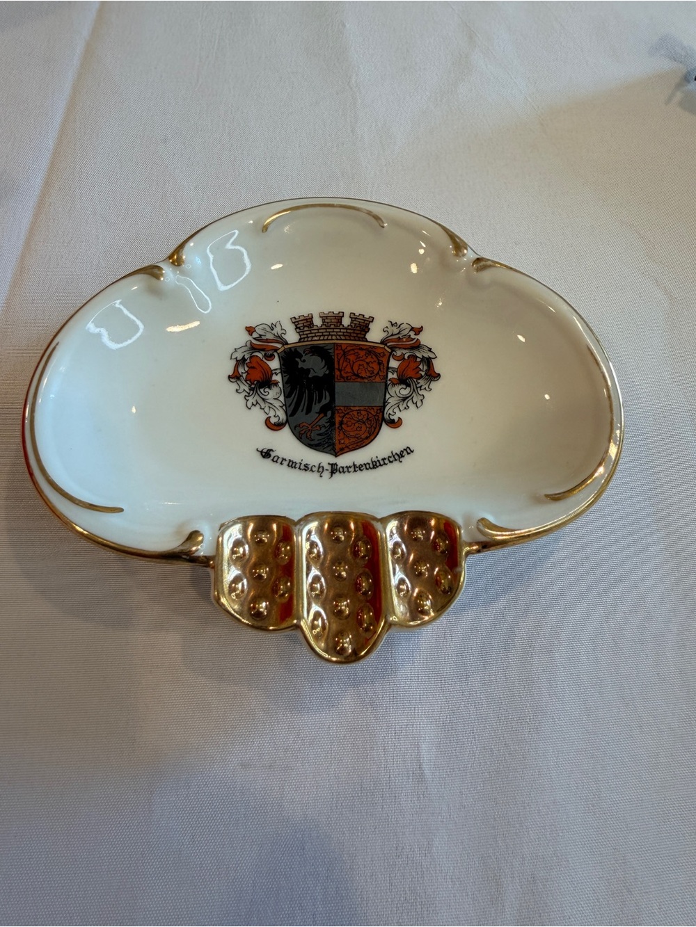vintage PMR Bavaria Jaeger & Co. porcelain ashtray from Germany
